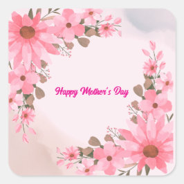 ピンクフローラ母の日 スクエアシール
