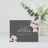 ピンクフローラ水彩かわいらしさくらんぼ花 ポストカード (スタンド正面)