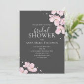 ピンクフローラ水彩かわいらしさくらんぼ花 招待状 (スタンド正面)