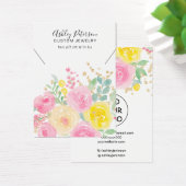 ピンクフローラ水彩ジュエリーネックレスディスプレイ (デスク)