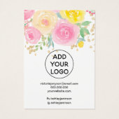 ピンクフローラ水彩ジュエリーネックレスディスプレイ (裏面)