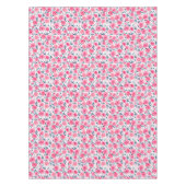 ピンクフローラ水彩バラパターン テーブルクロス (正面)