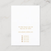 ピンクフローラ水彩マグノリアイヤリングディスプレイ 名刺 (裏面)