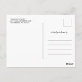 ピンクフローラ水彩卒業パーティー招待状 ポストカード (裏面)