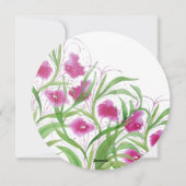 ピンクフローラ水彩手絵を描形 シーズンカード (裏面)