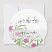 ピンクフローラ水彩手絵を描形 シーズンカード (正面)