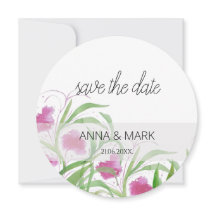 ピンクフローラ水彩手絵を描形