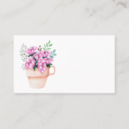 ピンクフローラ水彩花春パーティー結婚ズ プレイスカード