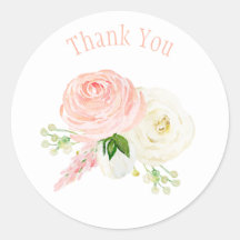 ピンクフローラ水彩赤面ありがとう