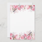 ピンクフローラ水彩60誕生日 招待状 (裏面)