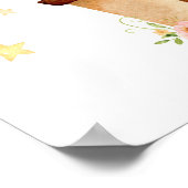 ピンクフローラ熱気球かわいいクマの冒険 ポスター (角)