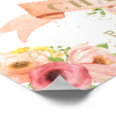 ピンクフローラ熱気球の動物の誕生状態 ポスター (角)