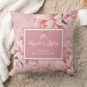 ピンクフローラ牡丹フラワー装飾用クッション クッション (ブランケット)