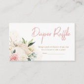 ピンクフローラ甘い小さなかぼちゃおむつラッフル エンクロージャーカード (正面)