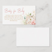 ピンクフローラ甘い小さなかぼちゃの本ベビー エンクロージャーカード (正面/裏面)