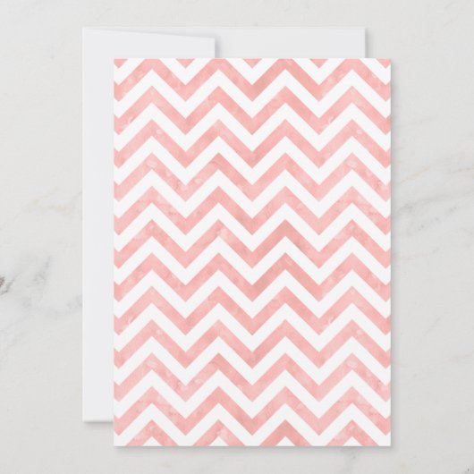 ピンクフローラ甘い小さな女の子ゾウ赤ちゃんシャワー 招待状 (裏面)