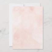 ピンクフローラ睡眠ベビーシャワー招待状 招待状 (裏面)