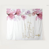 ピンクフローラ第1聖体写真背景 タペストリー (正面(横))