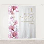 ピンクフローラ第1聖体写真背景 タペストリー (正面)