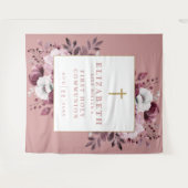 ピンクフローラ第1聖体写真背景 タペストリー (正面(横))