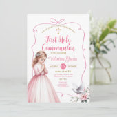 ピンクフローラ第1聖体女子祈十字架 招待状 (スタンド正面)