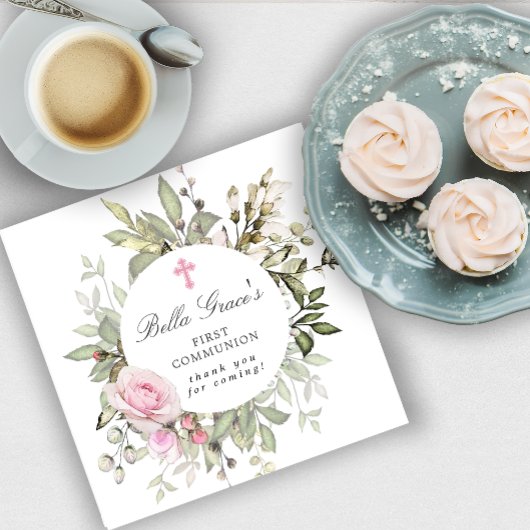 ピンクフローラ第1聖体 スタンダードカクテルナプキン