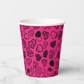 ピンクフローラ紙カップ 紙コップ (正面)