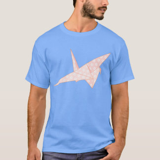 ピンクフローラ紙クレーン Tシャツ