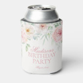 ピンクフローラ紫陽花ボタニカル開花誕生日 缶クーラー (缶裏面)