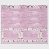 ピンクフローラ結婚のギフトラップ紙 ラッピングペーパー (フラット)