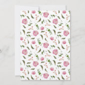 ピンクフローラ結婚のリハーサルディナー招待状 招待状 (裏面)