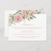 ピンクフローラ結婚の囲い エンクロージャーカード (正面/裏面)