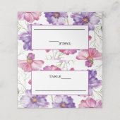 ピンクフローラ結婚の折り畳み座席表 プレイスカード (外部開封)