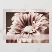 ピンクフローラ結婚の誓いの更新招待状 招待状 (正面/裏面)