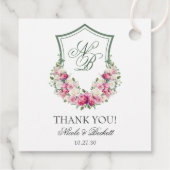 ピンクフローラ結婚クレスト フェイバータグ (裏面)