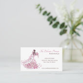ピンクフローラ結婚ズドレスブライダルブティックショップ 名刺 (スタンド正面)