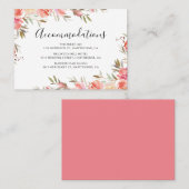 ピンクフローラ結婚ズホテルアコモデーション 名刺 (正面/裏面)