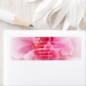 ピンクフローラ結婚デザイン差出人住所 ラベル (インサイチュ)