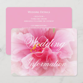 ピンクフローラ結婚デザイン エンクロージャーカード