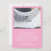 ピンクフローラ結婚デザイン サンキューカード (裏面)