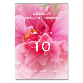 ピンクフローラ結婚デザイン テーブルナンバー
