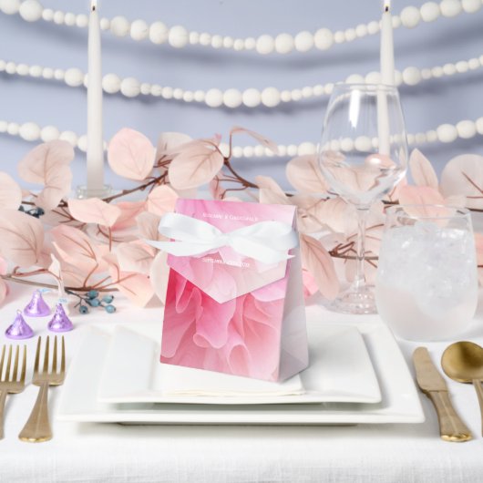 ピンクフローラ結婚デザイン フェイバーボックス (ウェディング)