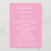 ピンクフローラ結婚デザイン プログラム (裏面)