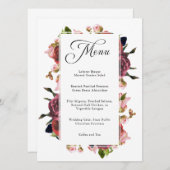ピンクフローラ結婚ブーケのメニュー メニュー (正面/裏面)