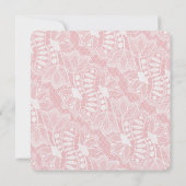 ピンクフローラ結婚レース 招待状 (裏面)