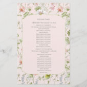 ピンクフローラ結婚中華料理プログラム (裏面)