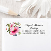 ピンクフローラ結婚差出人住所 ラベル (インサイチュ)