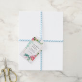 ピンクフローラ結婚式の引き出物ありがとう ギフトタグ (より糸付き)