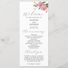 ピンクフローラ結婚式プログラム プログラム