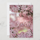 ピンクフローラ結婚式招待状 招待状 (裏面)